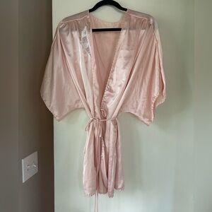 Vintage Pale Pink Satin Robe